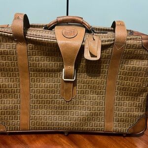 Fendi Brown Logo Duffel Bag